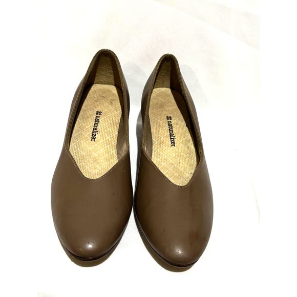 Naturalizer Scoop Wedge Slip On brown heels flats 9.5 Womens Career comfort chic - Picture 3 of 11